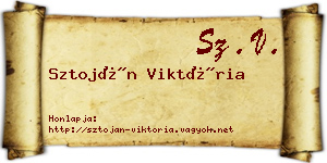 Sztoján Viktória névjegykártya